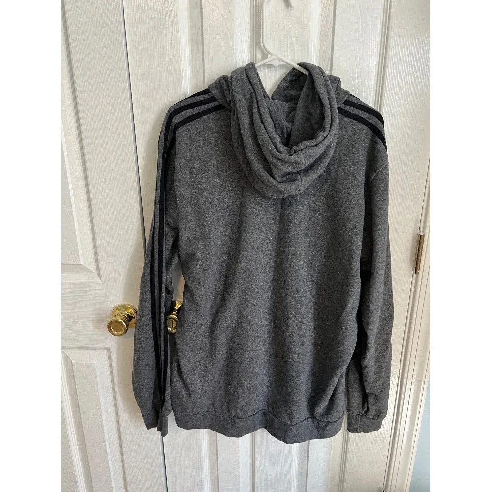 Adidas Men's XL Grey Cotton Long Sleeve Hoodie‎